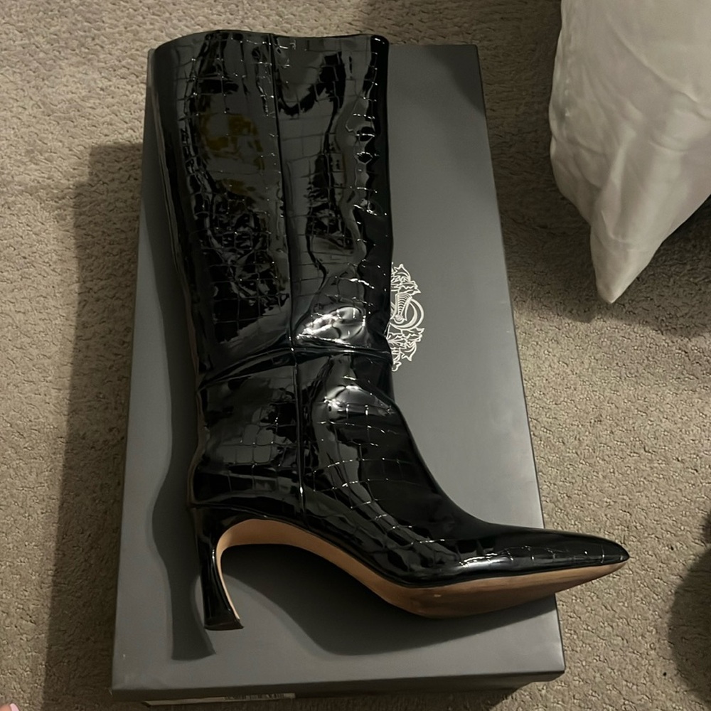 Vince Camuto patent boots